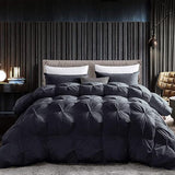 Luxurious All-Season Goose Down Feather Fiber Comforter King Size Duvet Insert