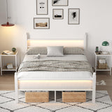 Full Size Bed Frame with Headboard and Footboard,Heavy Duty Steel Slats Support Metal