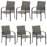Patio Dining Chairs Set of 6, 36" Textilene Fabric Outdoor Chair