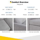 Convertible Sectional Sofa Couch with Reversible Chaise, L-Shaped Couch with Modern