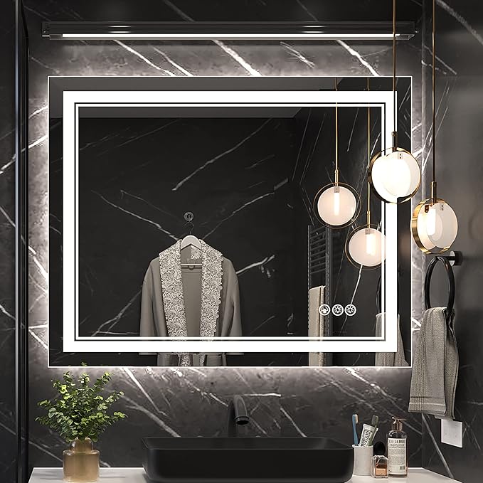 Led Mirror for Bathroom with Front Light and Backlit