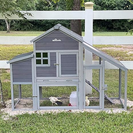 Wooden Large Chicken Coop, Multi-Level Hen House, Poultry Cage