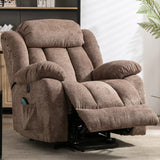 Lift Recliner Chair with Heat & Massage for Elderly, Overstuffed Lift Chairs with USB Port and Heavy Duty Reclining Mechanism(Taupe)