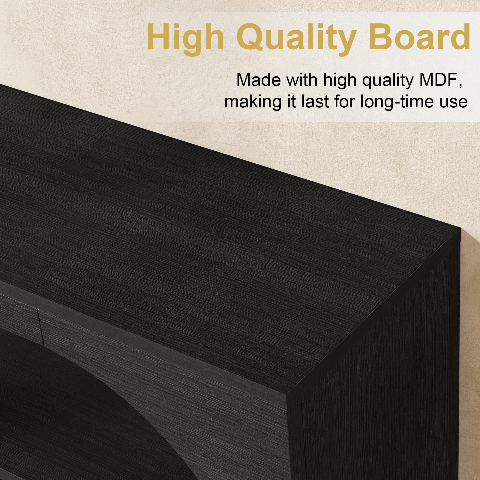 55-Inch 3-Tier Console Table with Storage