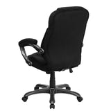 Jessie High Back Black Microfiber Contemporary Executive Swivel Ergonomic Office Chair