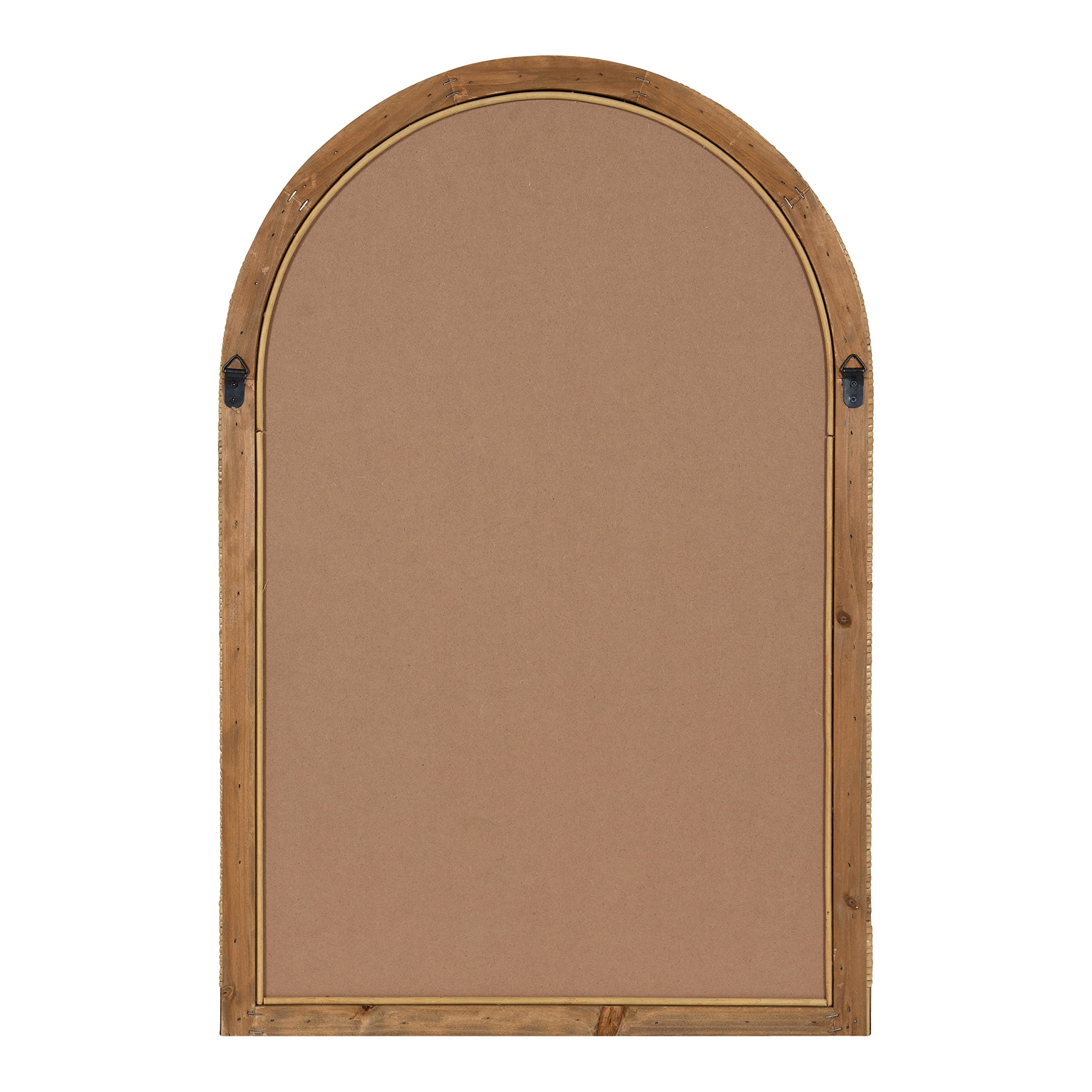 Rahfy Boho Arch Rattan Mirror, Natural Wood, Decorative Wooden Mirror