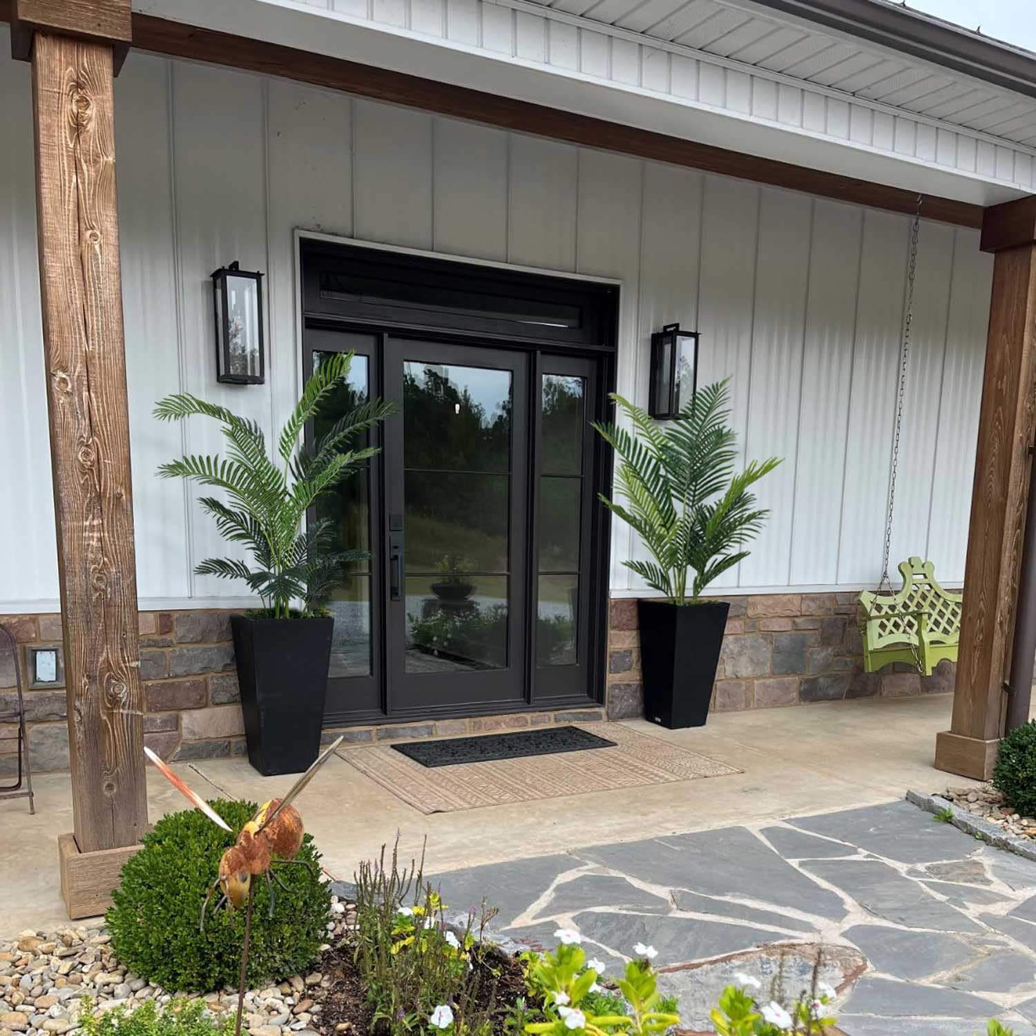 5ft Artificial Palm Tree for Home Decor, 5 Feet Faux Plant Fake Silk Tropical Kentia Areca