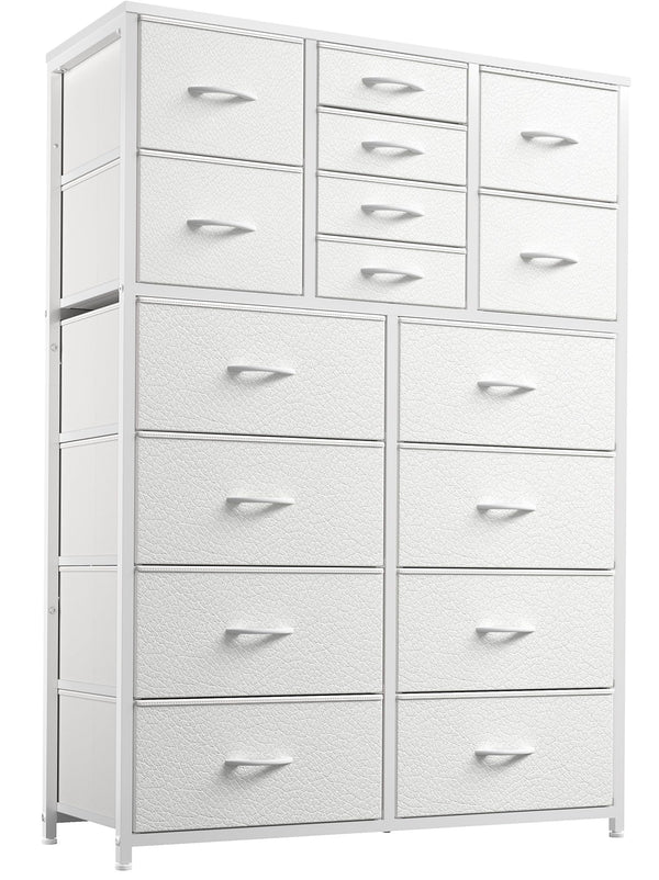 Dresser White Dresser for Bedroom with 16 Drawers