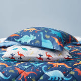 Kids Queen Dinosaur Bedding Set - 7 Piece Comforter Set with Sheets