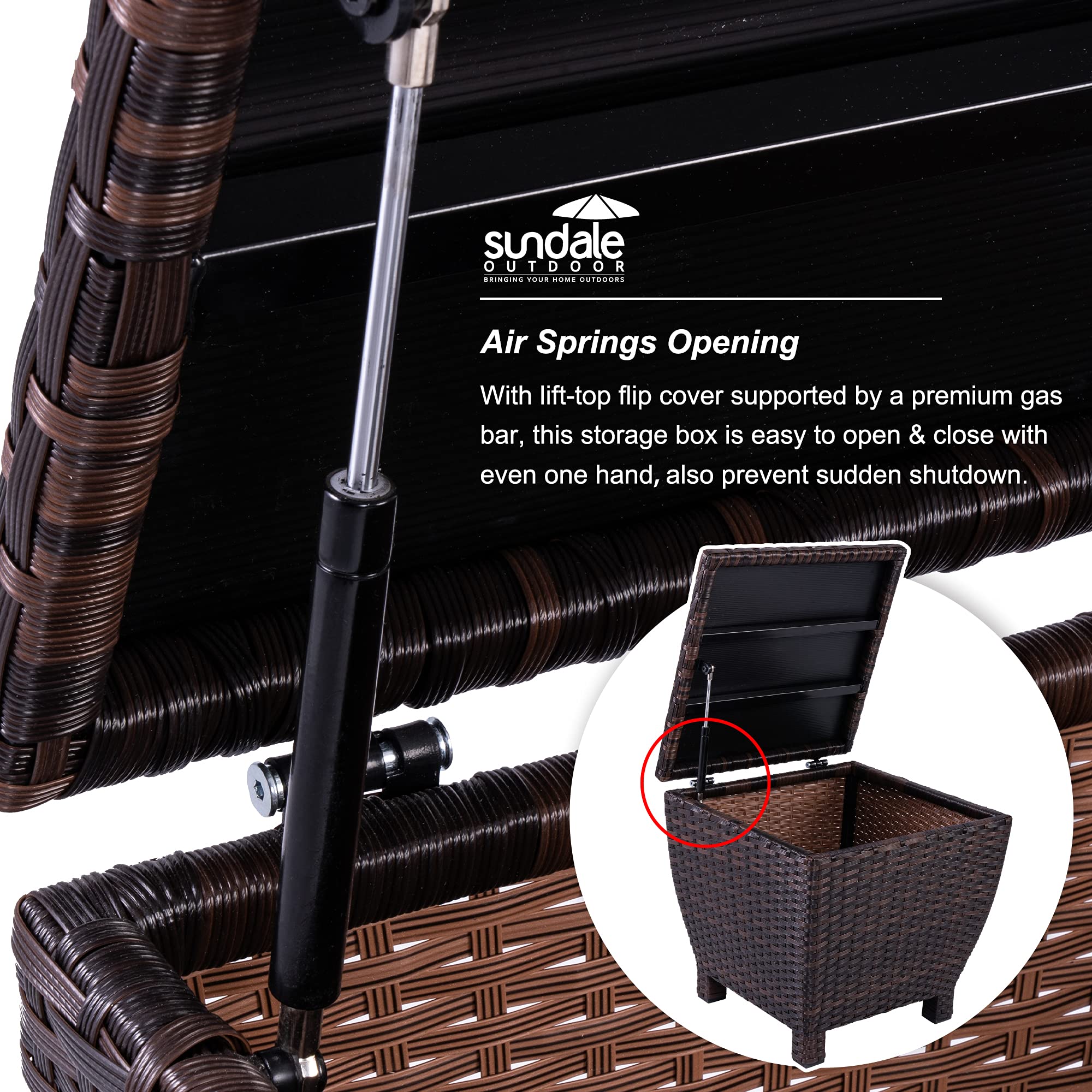 Small Deck Storage Box Outdoor with Lid