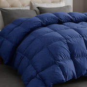 Luxury 90% Goose Feathers Comforter Oversized King Size, All Season 100% Cotton Down Duvet Insert