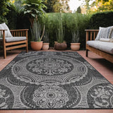 Home Medallion Outdoor Rug 6x9 Washable Outside Carpet for Indoor Patio Porch