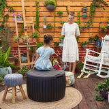 Circa 37 Gallon 3-in-1 Patio Deck Storage Box Ottoman Organizer Container