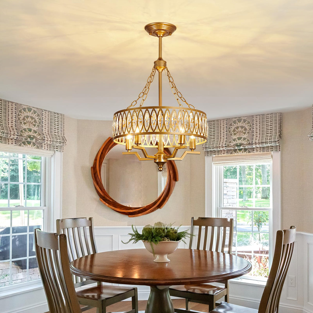 Crystal Chandelier Modern 5-Light Crystal Chandelier Light Fixtures Dining Room