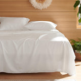 Lyocell Cotton Sheet Set - Cooling Bed Sheets Queen, Silky Soft and Breathable