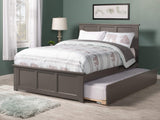 Madison Queen Platform Bed with Matching Footboard and Turbo Charger with Twin Extra