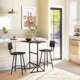 3-Piece Bar Table Chairs, Square Counter Height Bistro Dinette Sets