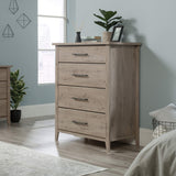 Summit Station 4-Drawer Chest, L: 34.65" x W: 18.74" x H: 42.32", Laurel Oak finish