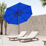 9FT 3 Tier Patio Umbrella Outdoor Market Umbrella Table Umbrellas Sunbrella