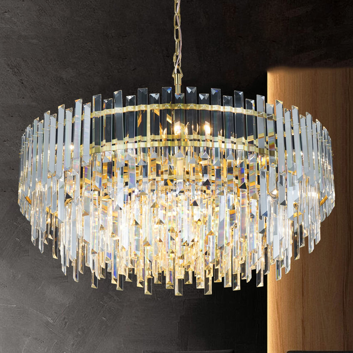 Gold Chandelier Crystal Modern Chandeliers Lighting Pendant Lights Fixtures