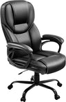 High Back Executive Office Chair - Ergonomic Faux Leather with Large Seat