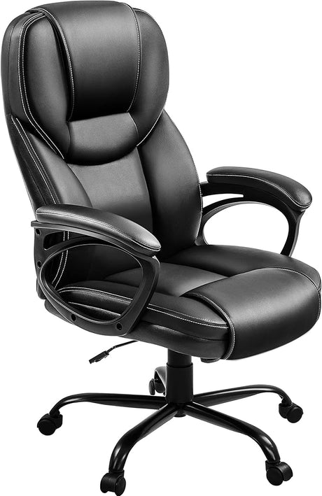 High Back Executive Chair Faux Leather Managerial Chair Big and Tall Task Chair Computer