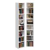 Tall Narrow Bookshelf 8 Tiers 71in Set of 2, Compact Corner Bookcase, Easy to Match for Living Room, Office, Study, Bedroom