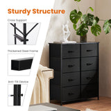 NCH2-8BC-SW-BK, 8 Drawers, Black
