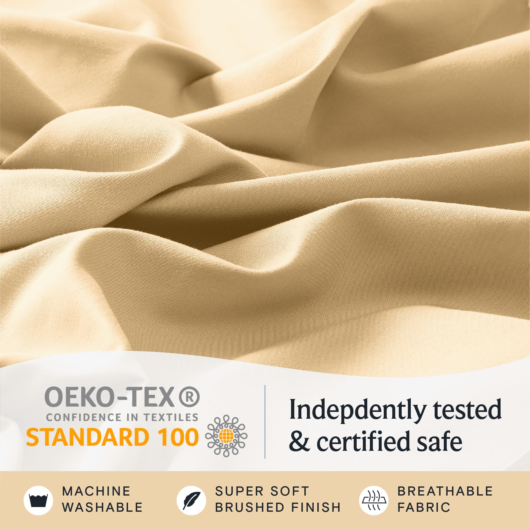 7 PC Split King Sheet Set, Breathable Luxury Bed Sheets