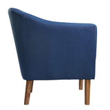 Tufted Upholstered Armchair Club Chair, Blue