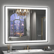 Bathroom Mirror, Dimmable Framed Vanity Mirror