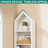 73" Tall Narrow Bookshelf, Modern Open 5 Tier Bookcase, Wooden Shelf Stand for Small