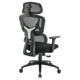 Executive Seating Mesh Back with Fabric Seat Manager's Office Chair, Adjustable Arms