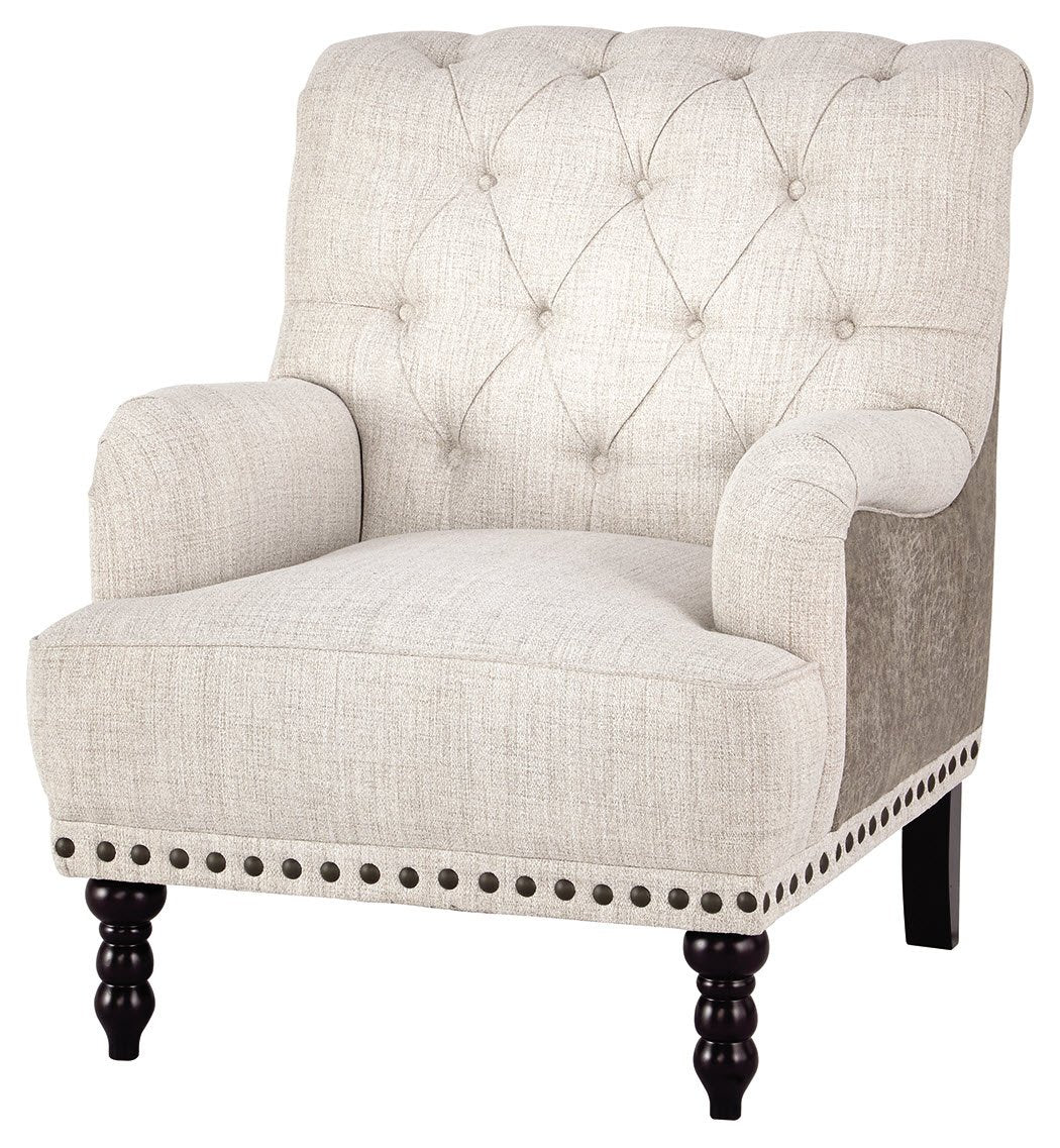 English Tartonelle Tufted Accent Arm Chair, Taupe