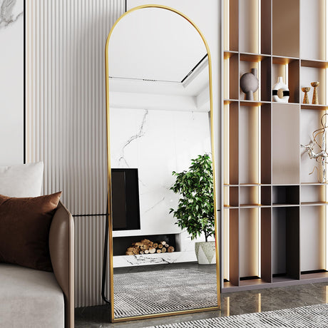 nanoglass Arch Mirror Full Length,Gold Mirror Full Length 71"x26",Standing Mirror Full