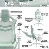 Ergonomic Gaming Chair with Memory Foam Lumbar Support