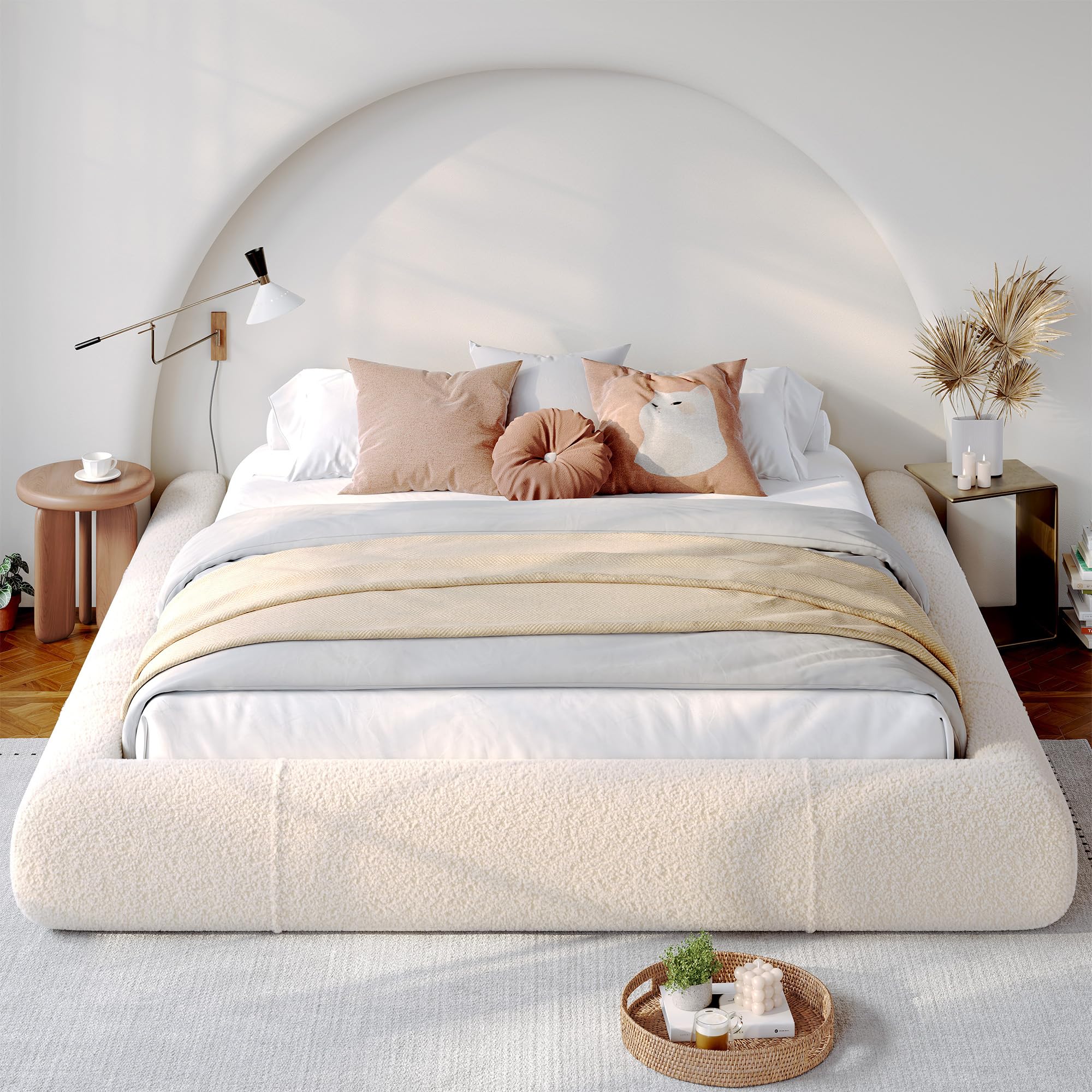 Cloud Queen Bed Frame - Easy Assembly with Rounded Corners