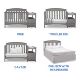 Abby Convertible Crib and Changer, Grey