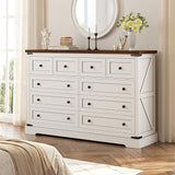 White Dresser,10 Drawer Dresser for Bedroom, 55" Wide Dressers & Chest of Drawers for