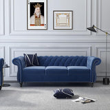 Large Sofa, Velvet Sofa Three-seat Sofa Classic Tufted Chesterfield Settee Sofa