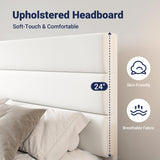 Full Size Platform Bed with 4 Storage Drawers