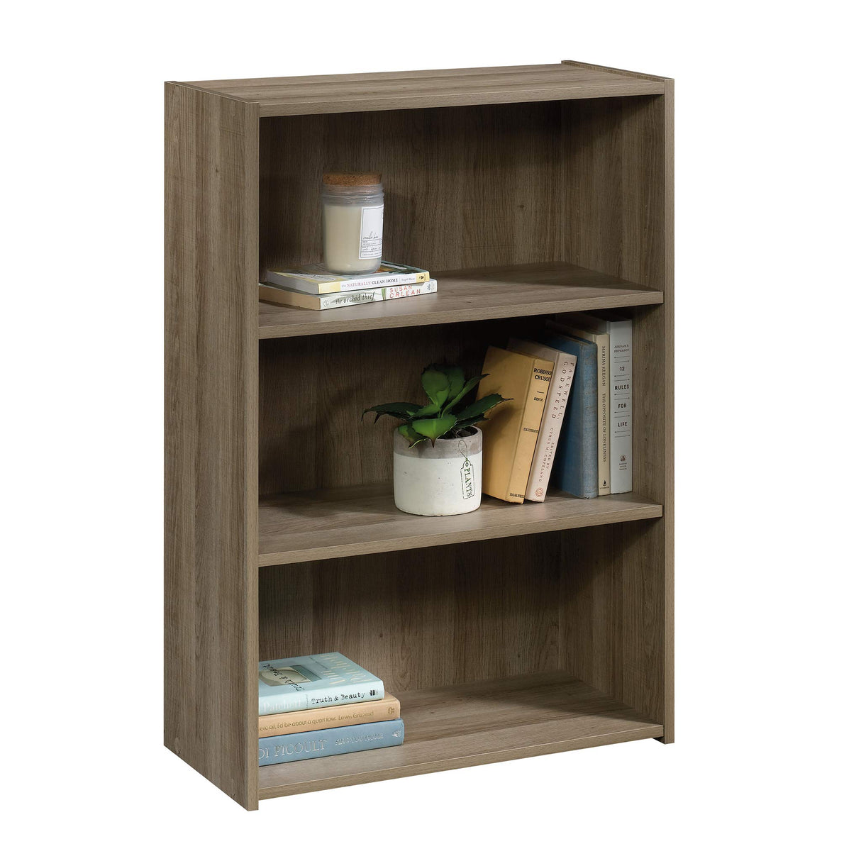 Beginnings 3 Bookcase/Book Shelf, L: 24.57" x W: 11.50" x H: 35.28", Summer Oak