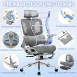Ergonomic Mesh Office Chair with 4D Armrests and Lumbar Support