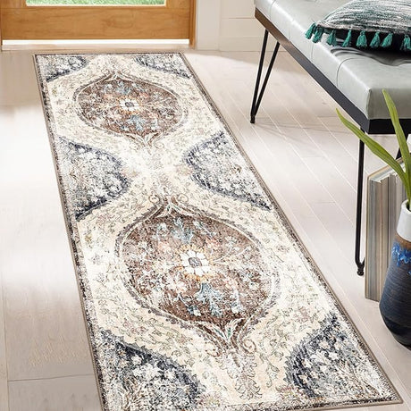 8x10 Area Rugs for Living Room Machine Washable Vintage Boho Rugs Bedroom Carpet