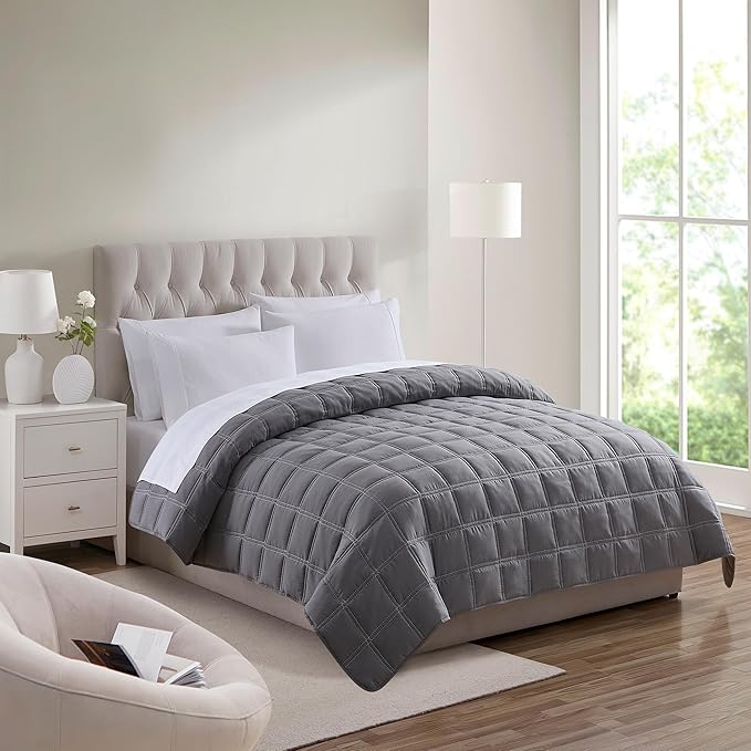 Comforter Full Size Oversized Double Box Stitch Duvet Insert – Soft, Fluffy, Generously Filled Down Alternative Bedding for All
