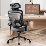 Office Chair, High Back Desk Chair with Adjustable Lumbar Support & Headrest,