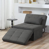 4 in 1 Multi Function Folding Ottoman Breathable Linen Couch Bed