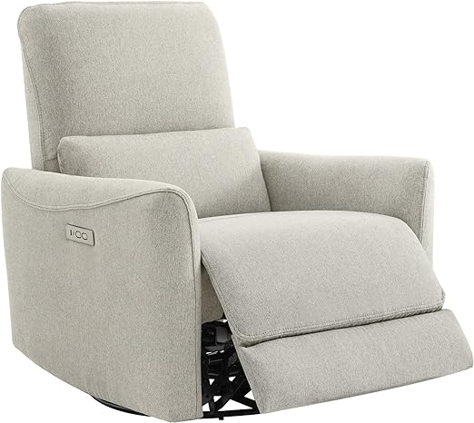 MammaNest Power Glider Swivel Recliner – 270° Rocker with USB