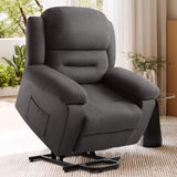 Lift Recliner Chair for Elderly, Adults Electric Reclining Chairs with Remote Control, Side Pockets, Motorized Sofa for Living Room Bedroom, Infinite Position, Black