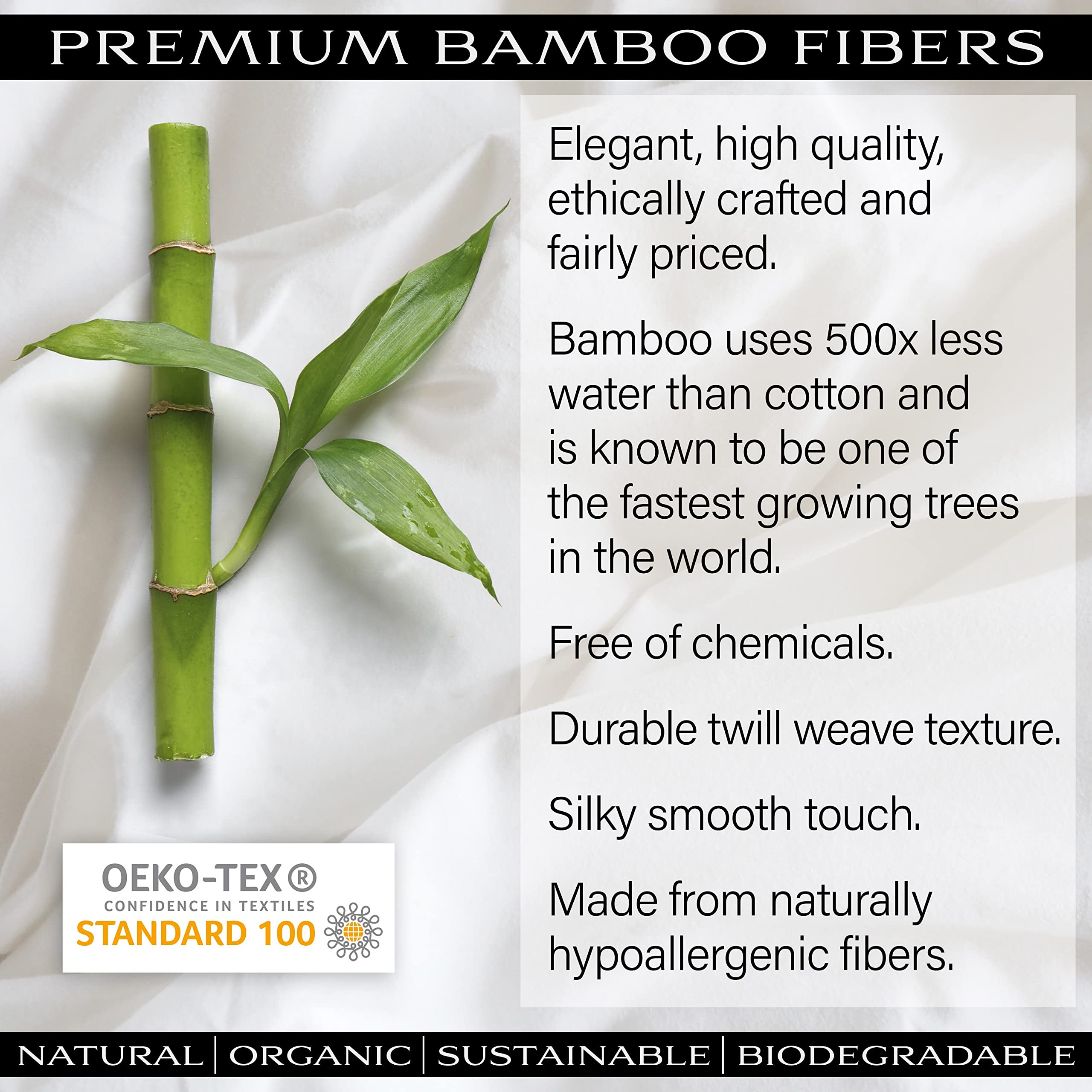 Lunar - Pure 100 Percent Rayon Derived from Bamboo Bed Sheet Set w/Corner Straps, for Hot Sleepers, Soft, Lightweight, Extra Deep Pockets 18” (One Set) (Glacier Blue, Split King)